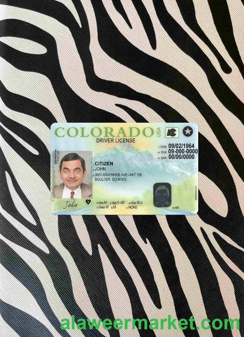 USA Colorado driving license version 2 photolook FRONT